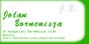 jolan bornemisza business card
